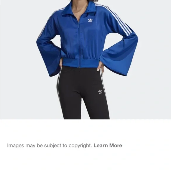 adidas Royal Blue Bomber Jacket with White Accents - Picture 5 of 7